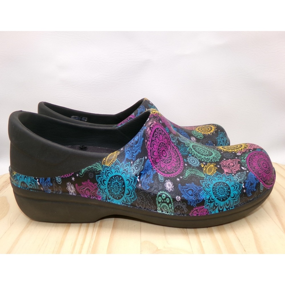 Crocs Neria Pro II Clog Bright Paisley Multicolor Floral Print Womens 11 Slip-On - Picture 4 of 9
